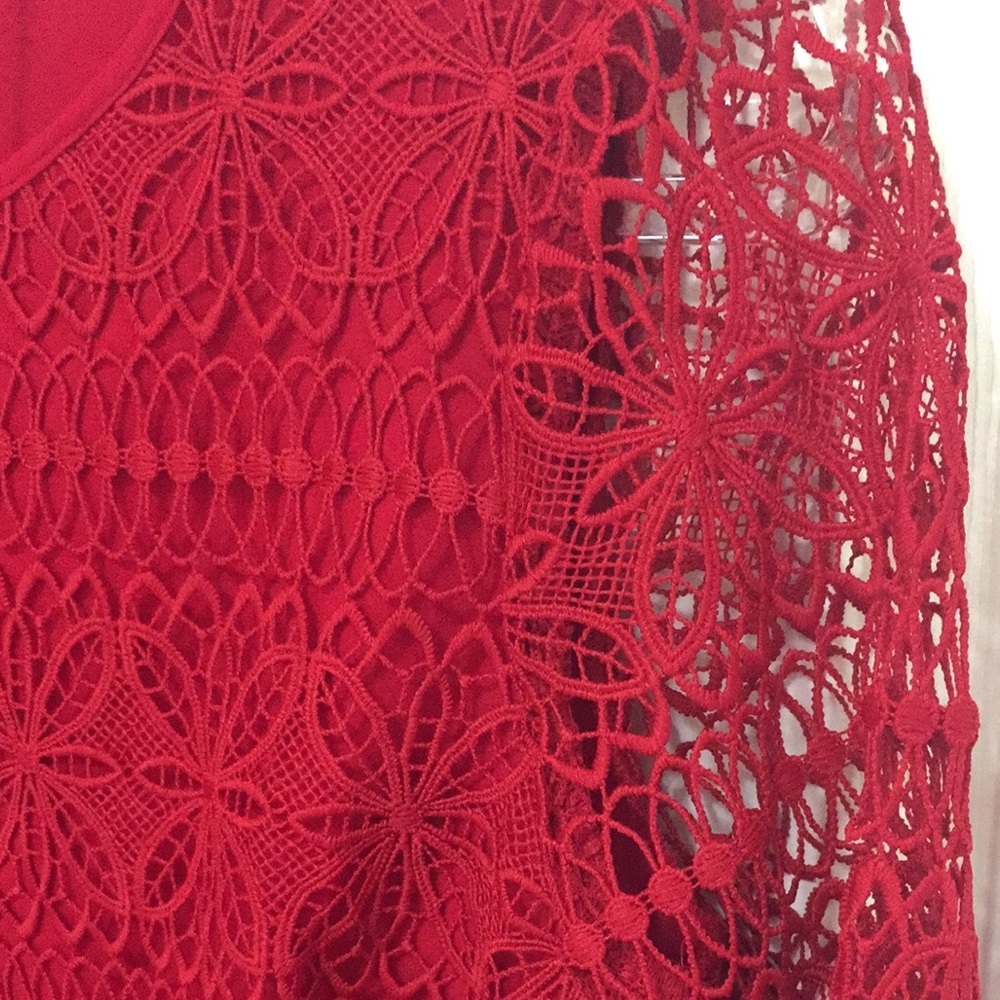 Talbots Floral Lace Overlay Top - Picture 11 of 16